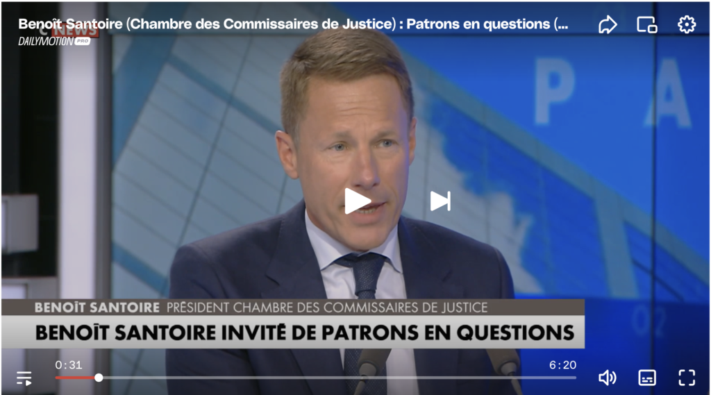 Benoit Santoire à l'émission Patrons en question